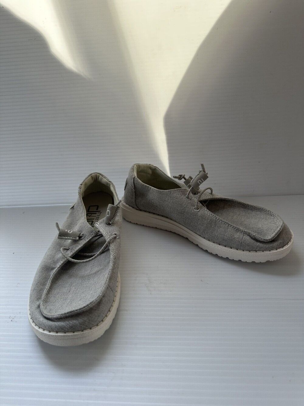 Hey Dude - Women's Wendy Linen Slip-On Shoes - Gray 7